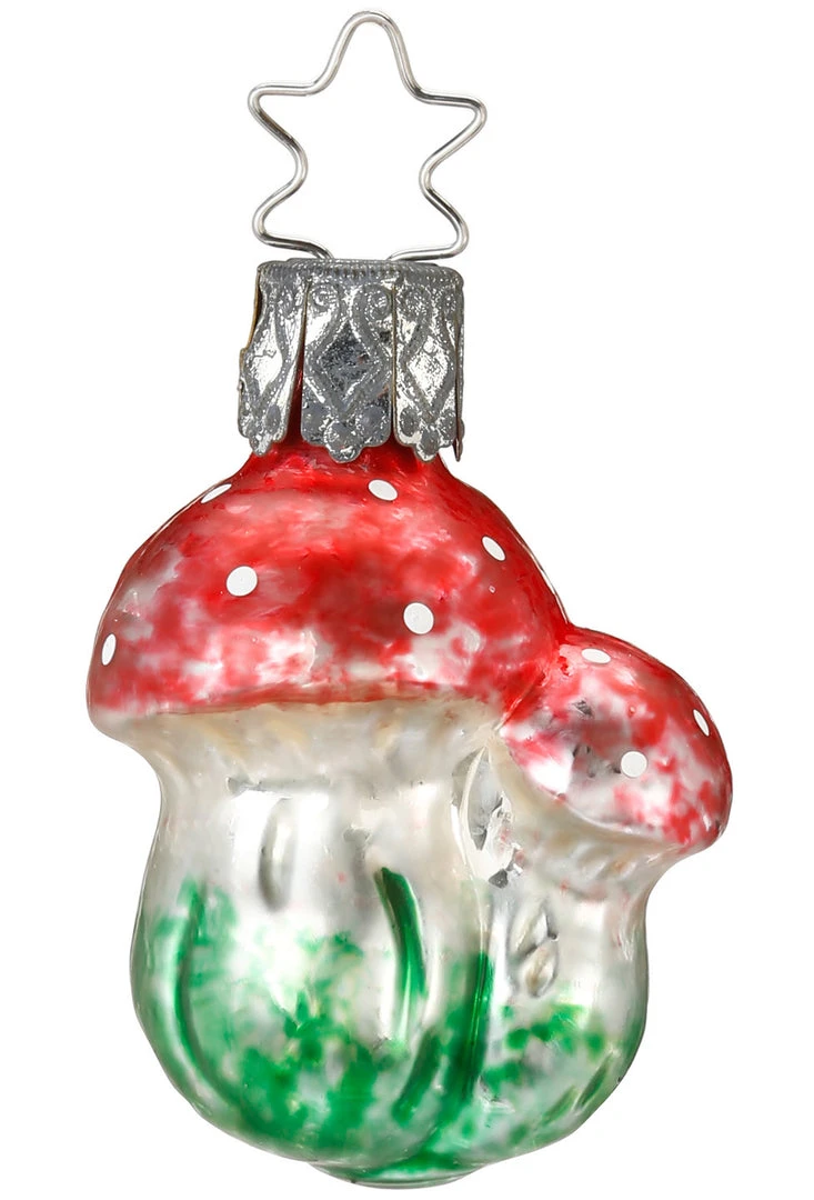 Inge Glass Christmas Vintage Mushroom Pair Ornament 3 Inge Glass Christmas Vintage Mushroom Pair Ornament