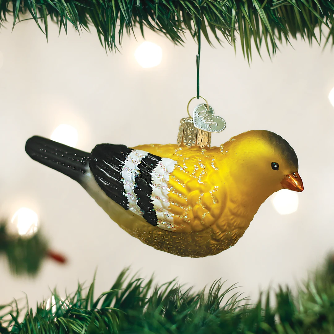 Old World Christmas American Goldfinch Ornament 3 Old World Christmas American Goldfinch Ornament