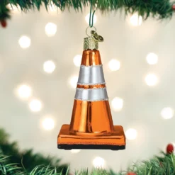 TheHolidayBarn.com Caution Cone Ornament Christmas