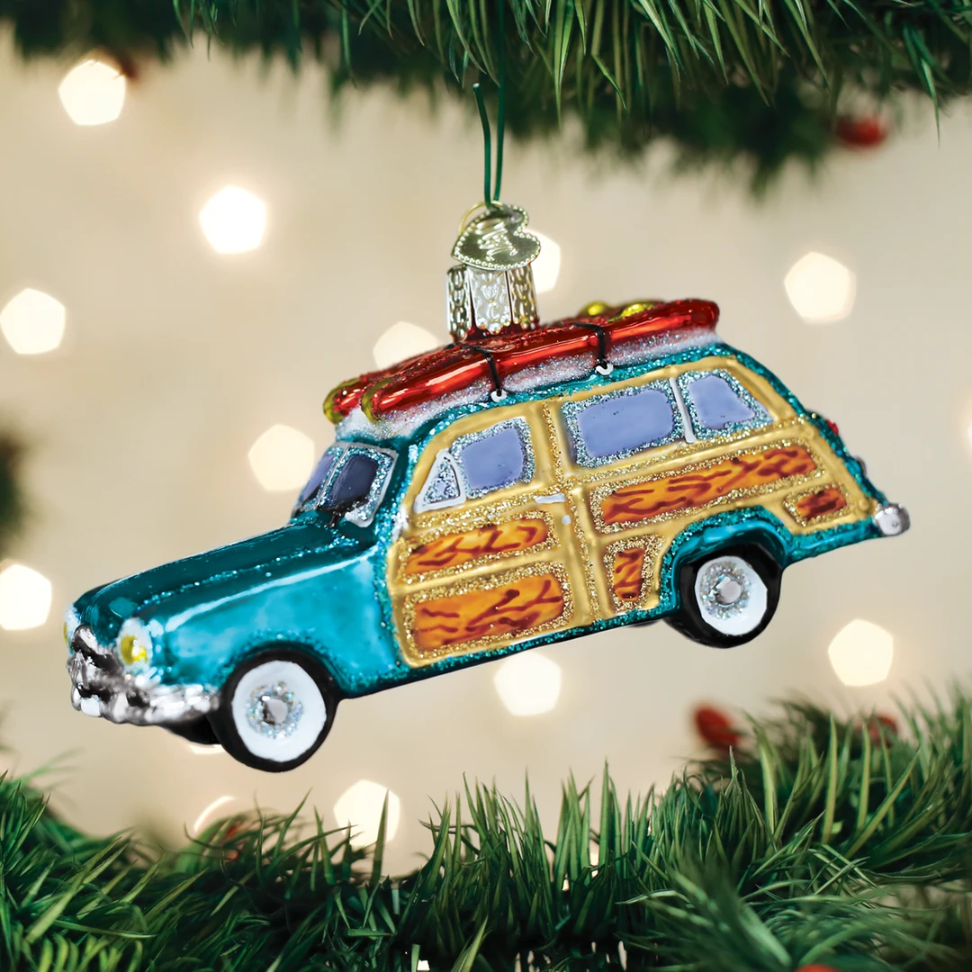 TheHolidayBarn.com Christmas Surf's Up Wagon Ornament 3 TheHolidayBarn.com Christmas Surf's Up Wagon Ornament