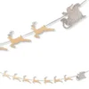 Bethany Lowe Santa & Reindeer Garland Platinum 1 Bethany Lowe Santa & Reindeer Garland Platinum
