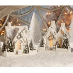Bethany Lowe Large Ivory Cottages - Putz Houses