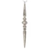 Bethany Lowe Antique Silver Glass Icicle Finial Ornament - 13.5"