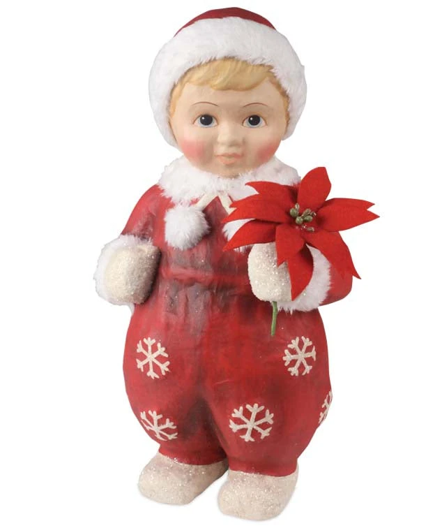 Bethany Lowe Snow Bunny Girl With Holly - Large Paper Mache Figure 3 Bethany Lowe Snow Bunny Girl With Holly - Large Paper Mache Figure