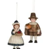 New! Bethany Lowe Thanksgiving Pilgrim Children Ornaments