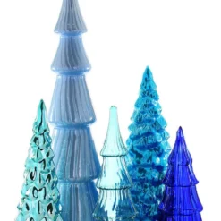 Cody Foster Blue Candy Glass Trees, Large