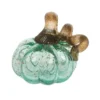 TheHolidayBarn.com New! Blue Green Glass Pumpkin