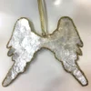 TheHolidayBarn.com Christmas Capiz Shell Angel Wings Ornament With Gold Glitter
