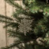 Ragon House New! Champagne Glittered Snowflake Ornaments