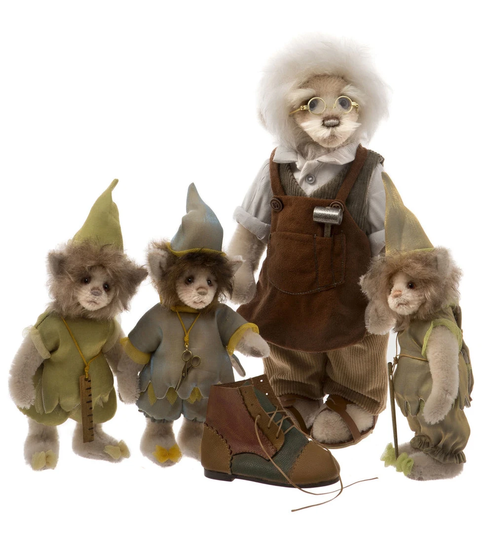 Charlie Bears Teddy Bear Elves And The Shoemaker Set 3 Charlie Bears Teddy Bear Elves And The Shoemaker Set
