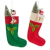 Raz New! Christmas Craft Fair Felt Stocking Ornaments 1 Raz New! Christmas Craft Fair Felt Stocking Ornaments