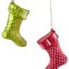 Katherine's Collection Quilted Stocking Ornaments, Glass 1 Katherine's Collection Quilted Stocking Ornaments, Glass