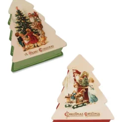 Bethany Lowe Christmas Tree Nesting Treat Boxes
