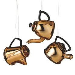 Midwest-CBK Christmas Copper Teapot & Coffee Pot Ornaments