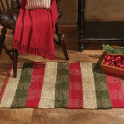 Park Designs Country Christmas Cotton Rag Rug New!