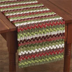 Park Designs Cozy Christmas Cotton Weave Runner New!