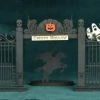 Ginger Cottages Halloween Creepy Hollow Entrance Fence & Headless Horseman Silhouette