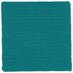 TheHolidayBarn.com New! Crocheted Dishcloths, Peacock Blue-Green
