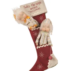 Joe Spencer Dilly & Dally Christmas Stocking With Dolls