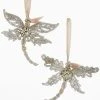 Kurt Adler Vinage Glamour Dragonfly Ornaments With Glass Glitter Christmas
