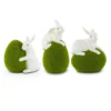 TheHolidayBarn.com Playful Friends, Rabbits On Moss Eggs