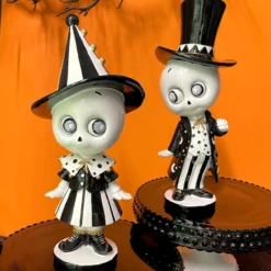 TheHolidayBarn.com Fred & Ginger Skelly Twins New!