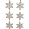 Kurt Adler Vintage Glamour Glitter Snowflake Danglers Christmas