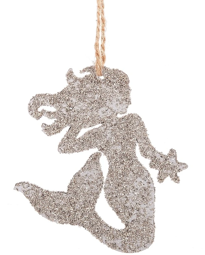 Midwest-CBK Glittered Mermaid Silhouette Ornament Christmas 3 Midwest-CBK Glittered Mermaid Silhouette Ornament Christmas