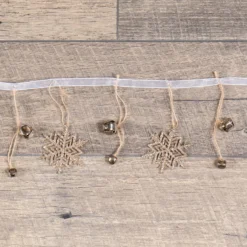 Ragon House Glittered Snowflake & Jingle Bell Garland