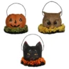 Bethany Lowe New! Halloween Pals Mini Bucket Ornaments