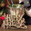 Katherine's Collection New! Happy Holidays Tabletop Sign, Gold & Silver