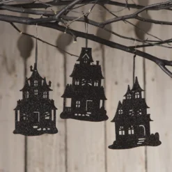 Bethany Lowe Haunted House Silhouette Ornaments