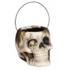 Bethany Lowe Jeweled Skull Paper Mache Bucket