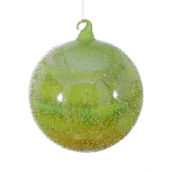 Winward New! Jim Marvin Beaded Green Art Glass Ornaments