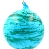 Winward Jim Marvin Blue Green Marble Glass Ball Ornaments New!