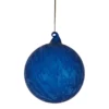 TheHolidayBarn.com New! Jim Marvin Blue Marble Ice Glass Ball Ornaments