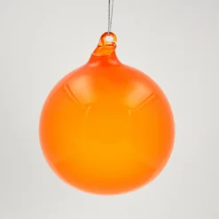 TheHolidayBarn.com Jim Marvin Citrus Orange Bubblegum Glass Ornaments