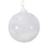 Winward Jim Marvin Ivory Beaded Art Glass Ornaments, Set Of 2