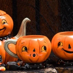 TheHolidayBarn.com Jack-O-Lantern Cups, Johanna Parker New!