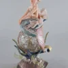 Katherine's Collection Mermaid On Sea Turtle Pedestal New!