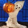 Bethany Lowe Large Ghost With Pumpkin - Paper Mache 1 Bethany Lowe Large Ghost With Pumpkin - Paper Mache