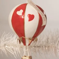 Bethany Lowe Love Is In The Air Hot Air Balloon Ornament