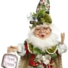 Mark Roberts Mistletoe Mischief Elf With Free Kisses Sign - 12" 1 Mark Roberts Mistletoe Mischief Elf With Free Kisses Sign - 12"
