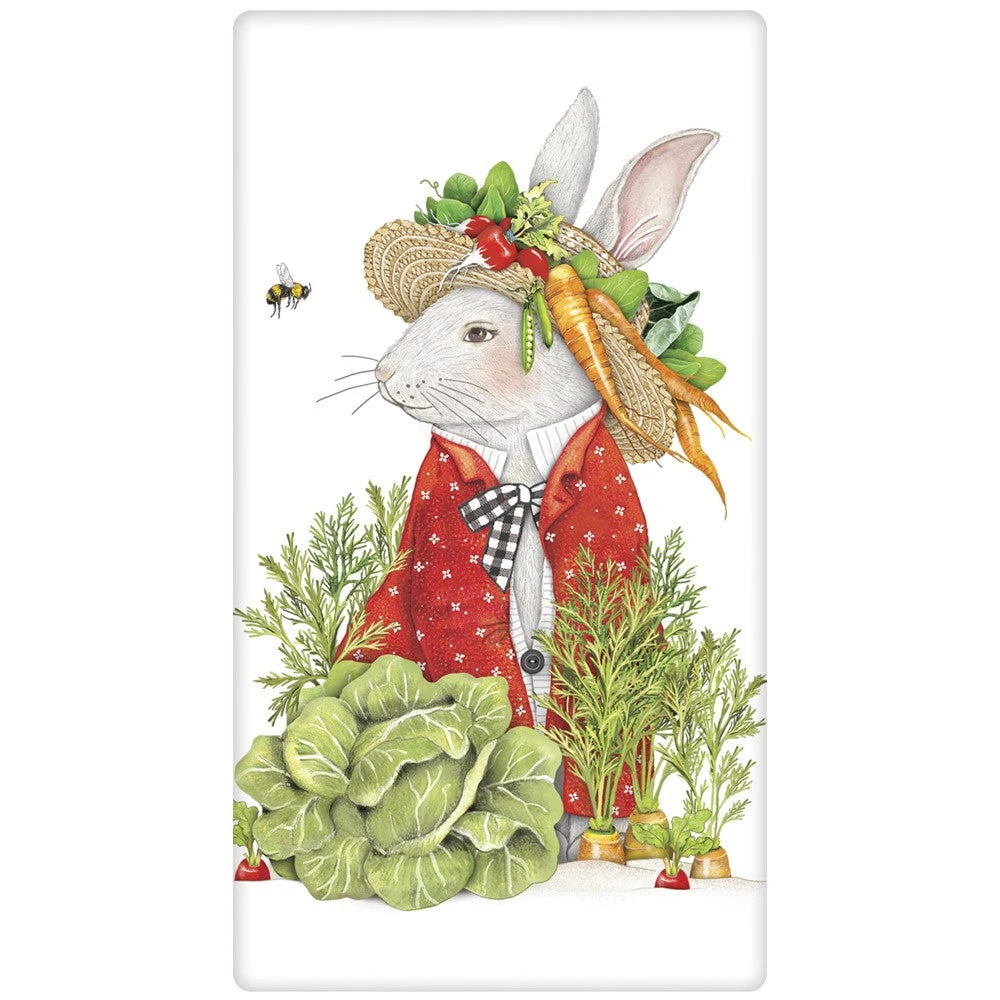 Mary Lake-Thompson Bunny Gardener Flour Sack Towel 3 Mary Lake-Thompson Bunny Gardener Flour Sack Towel