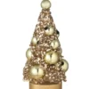 Bethany Lowe Mini Gold Bottle Brush Trees, Set Of 6 New!