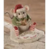 Bethany Lowe New! Nibbles Mouse With Cookie For Santa Figurine 2 Bethany Lowe New! Nibbles Mouse With Cookie For Santa Figurine