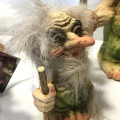 TheHolidayBarn.com New! Old Troll With Walking Stick