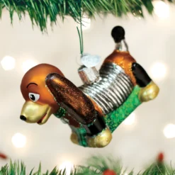 Old World Christmas Toy Coil Dog Ornament