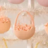 Bethany Lowe New! Orange Cracked Egg Basket Ornaments, Set Of 6