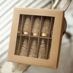 Bethany Lowe Peaceful Mini Bottle Brush Trees